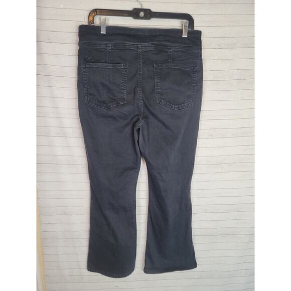 WE THE FREE PULL ON STRAIGHT LEG BLACK RINSE JEANS, SZ LARGE - Picture 9 of 14